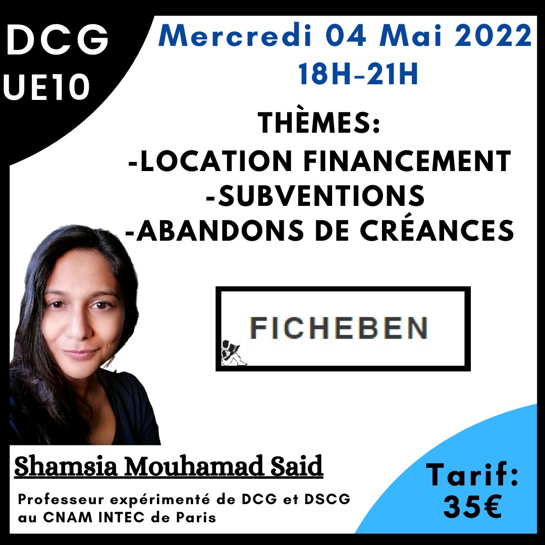 Crédit-bail / Subventions / Abandons de créances -FicheBEN