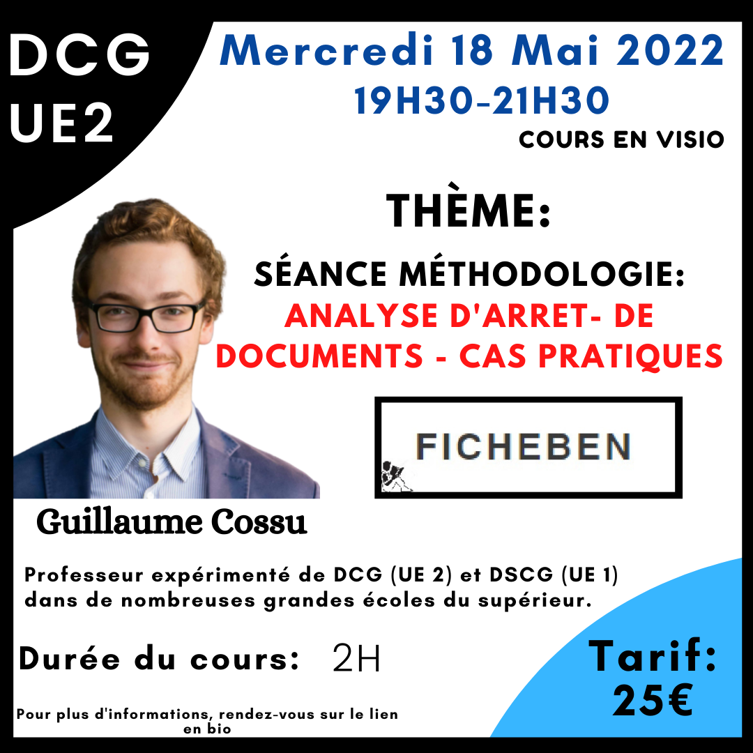 Séance méthodologie: Cas pratiques et analyse d'arrets/documents -FicheBEN