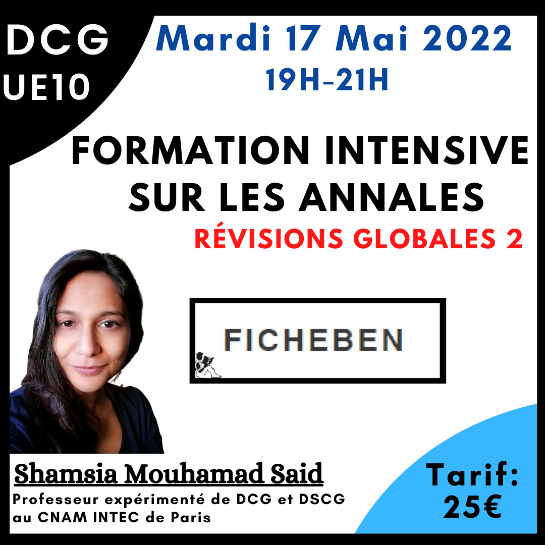 Séance intensive sur les annales; Thème: Tout le programme- Partie 2 -FicheBEN
