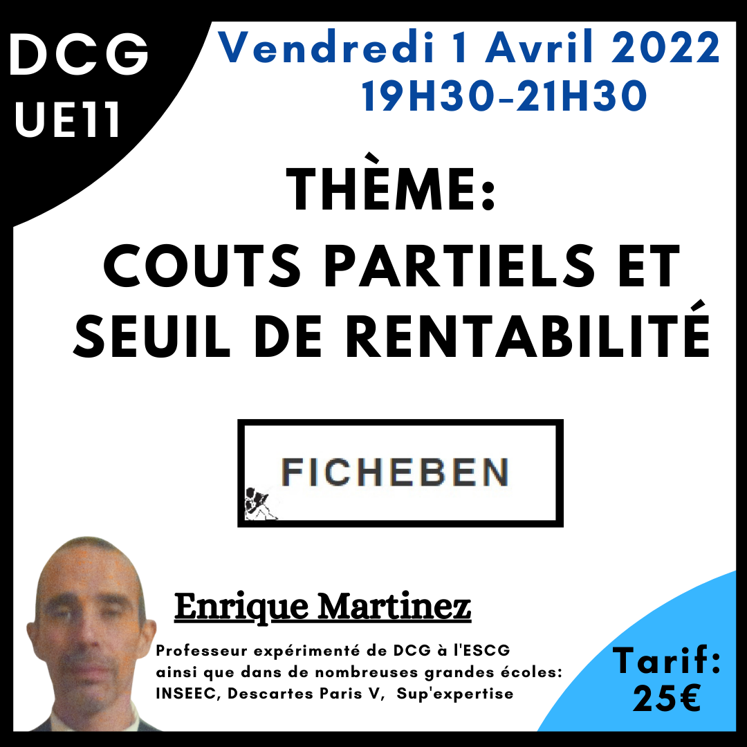 Couts partiels, seuil de rentabilité et cout marginal -FicheBEN
