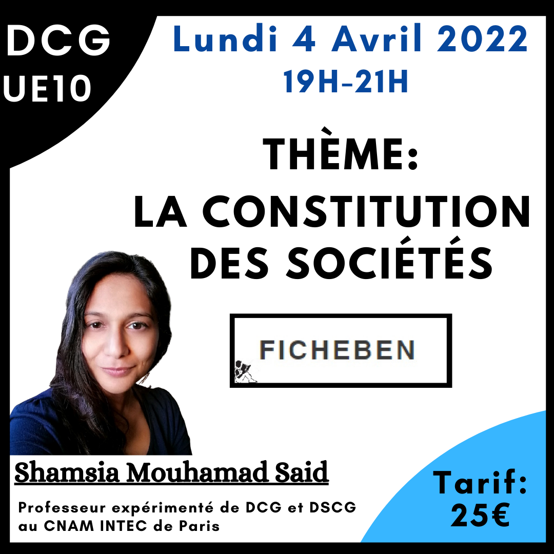 La constitution de sociétés -FicheBEN