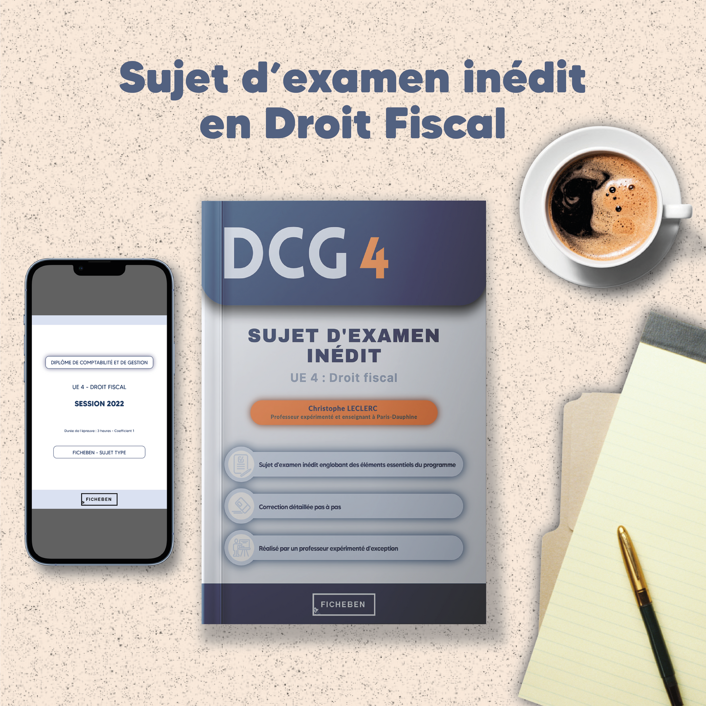Sujet 2022 UE 4 Droit fiscal inédit- (TVA-IR-IS) -FicheBEN