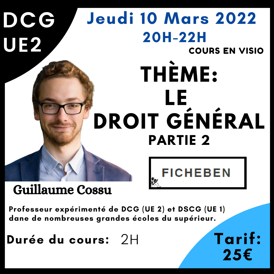 Cours Droit général des sociétés partie 2 -FicheBEN