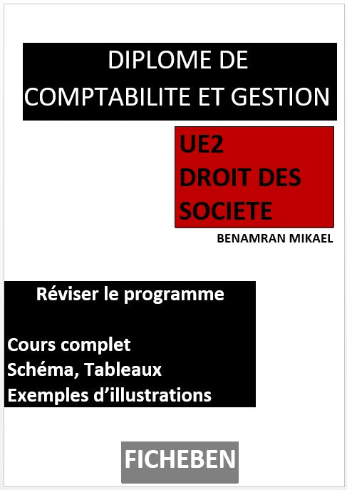 UE2-DROIT DES SOCIETES -FicheBEN
