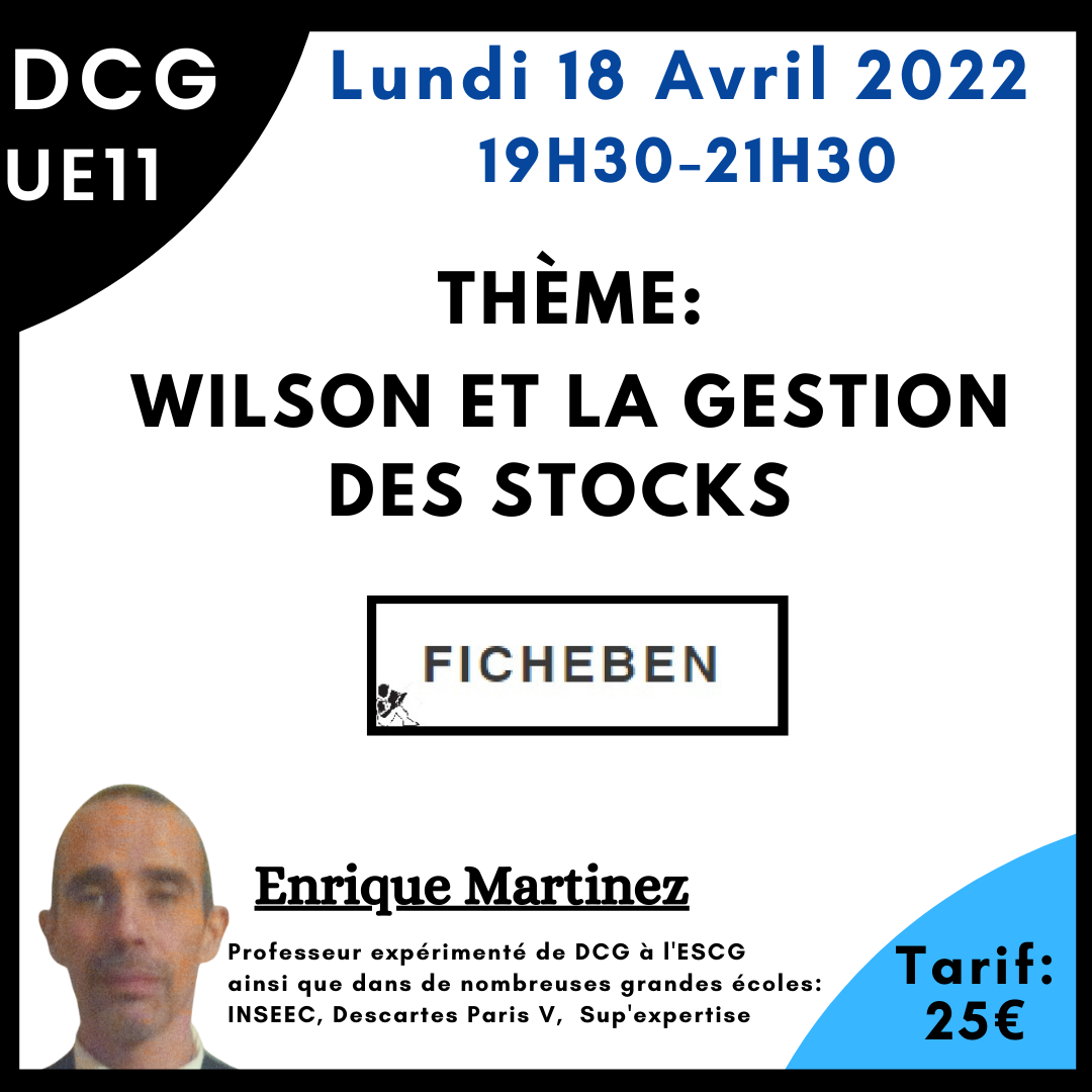 Wilson et la gestion des stocks  -FicheBEN