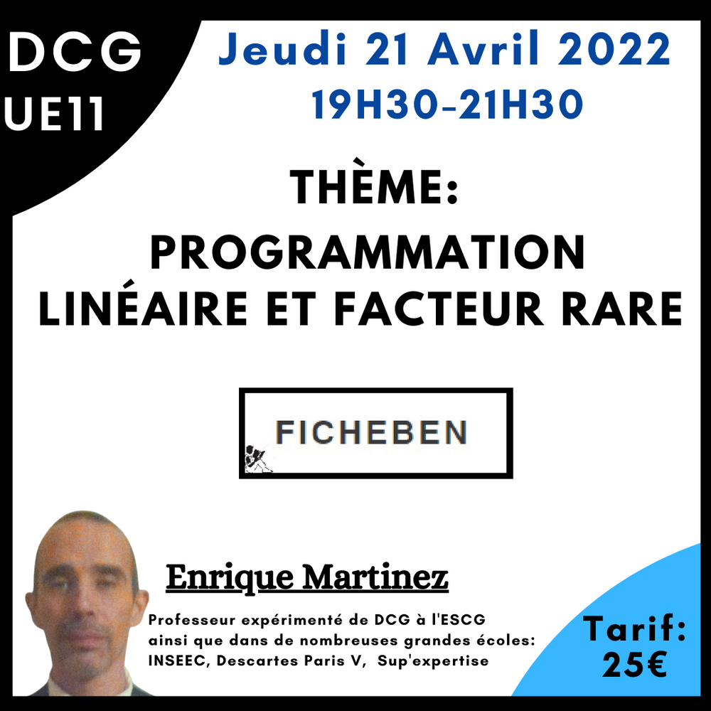 Programmation linéaire et facteur rare  -FicheBEN