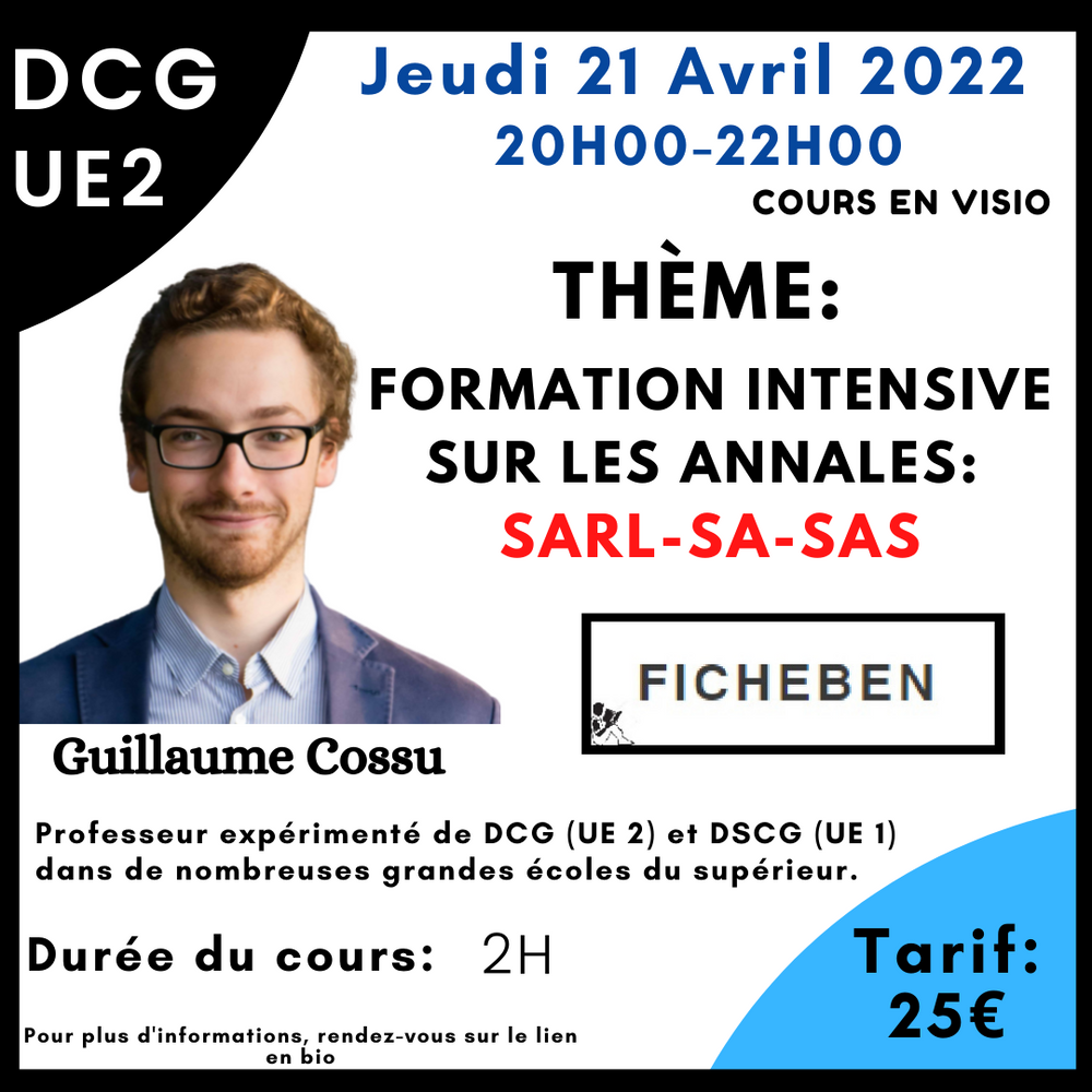 Séance de travail sur les annales SARL/SA/SAS  -FicheBEN