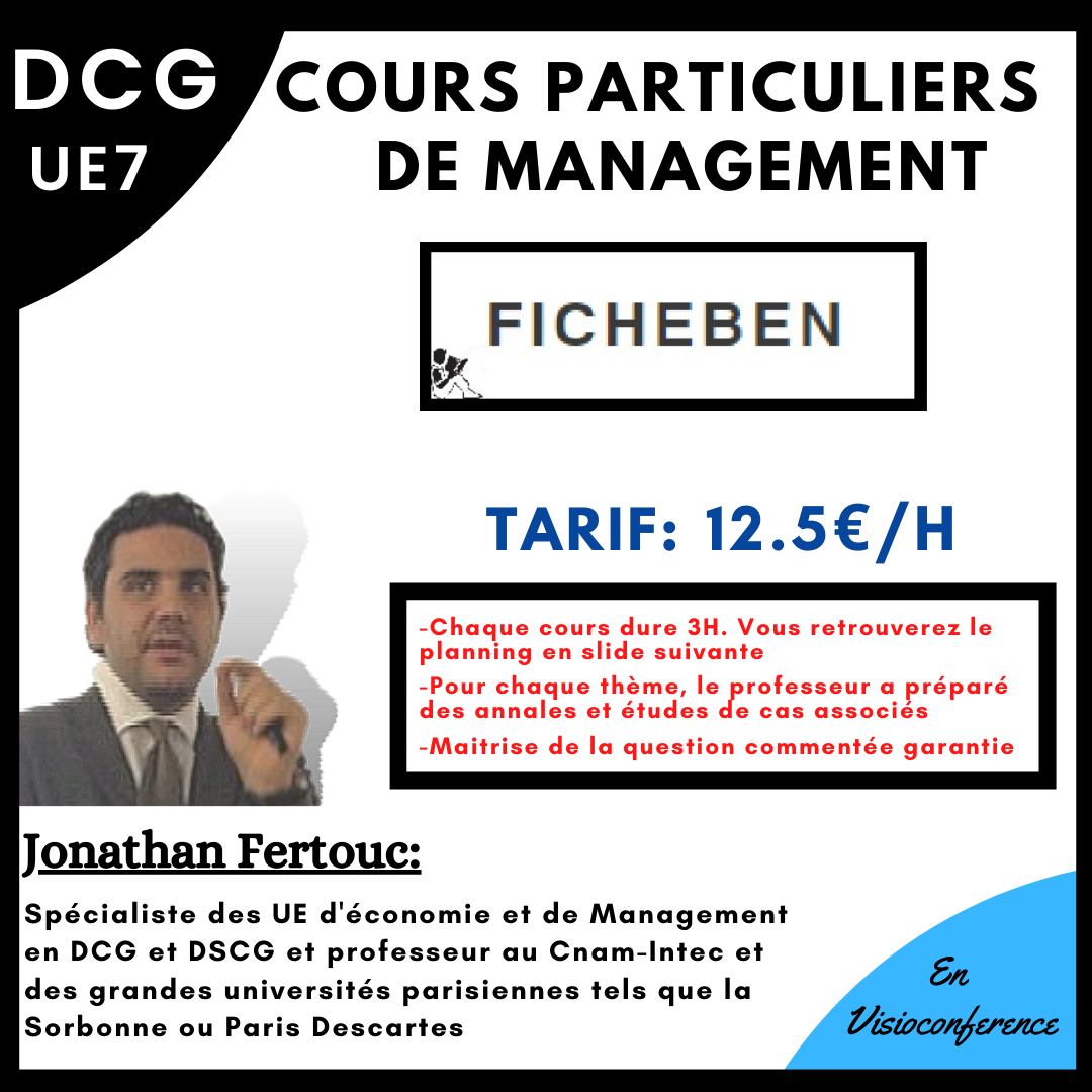 FORMATION INTENSIVE DCG UE7 Management  -FicheBEN