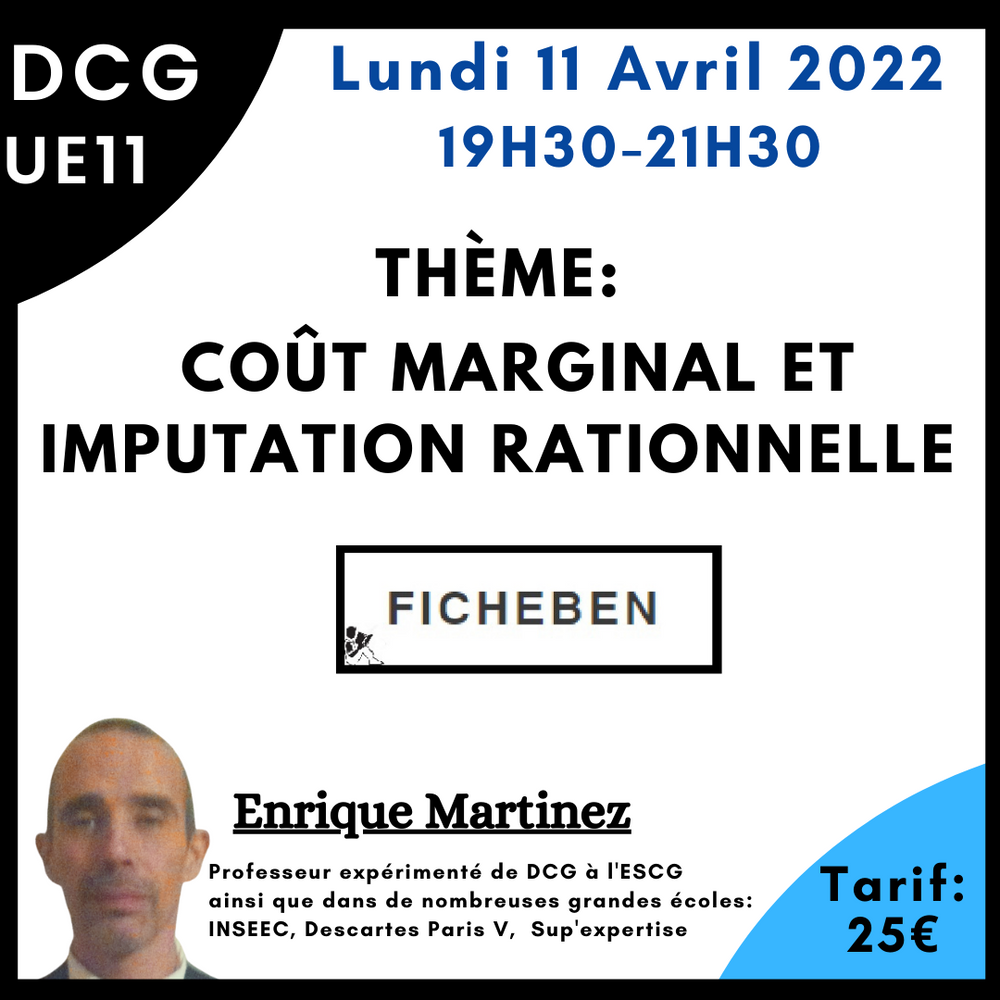 Le cout marginal et l'imputation rationnelle  -FicheBEN